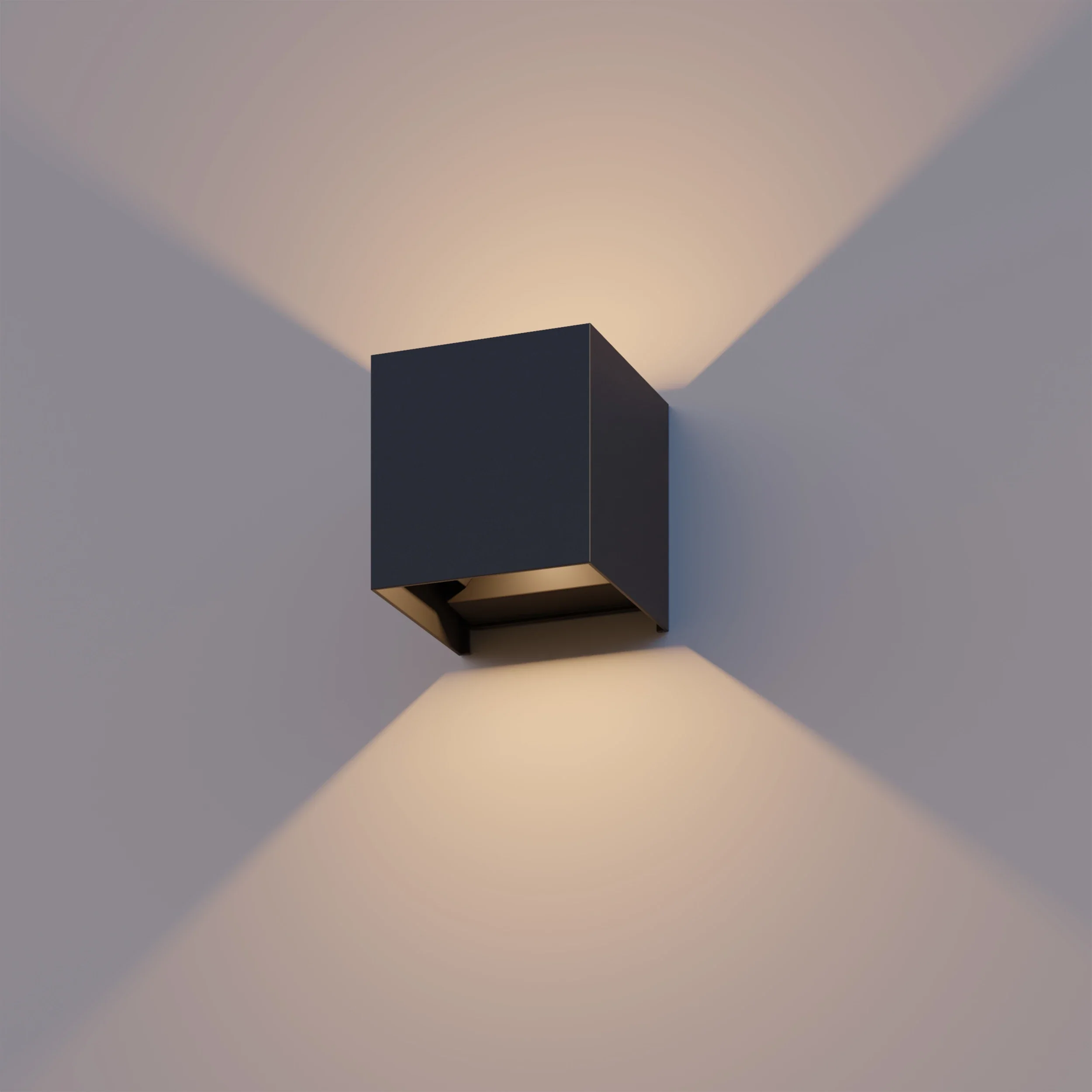 Calex Bari LED Wall Light - Up & Down - Black - Image 11