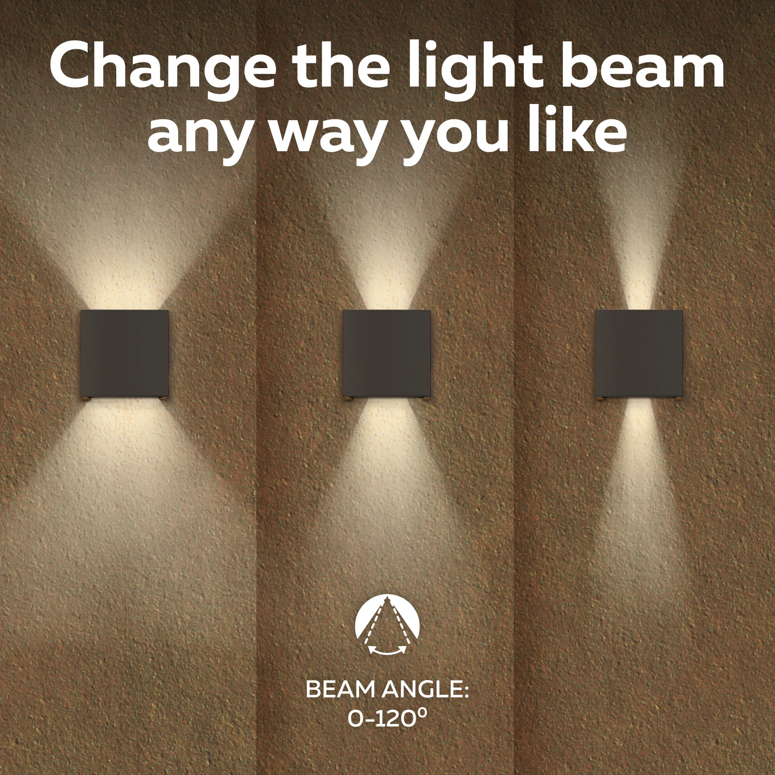 Calex Bari LED Wall Light - Up & Down - Black - Image 4