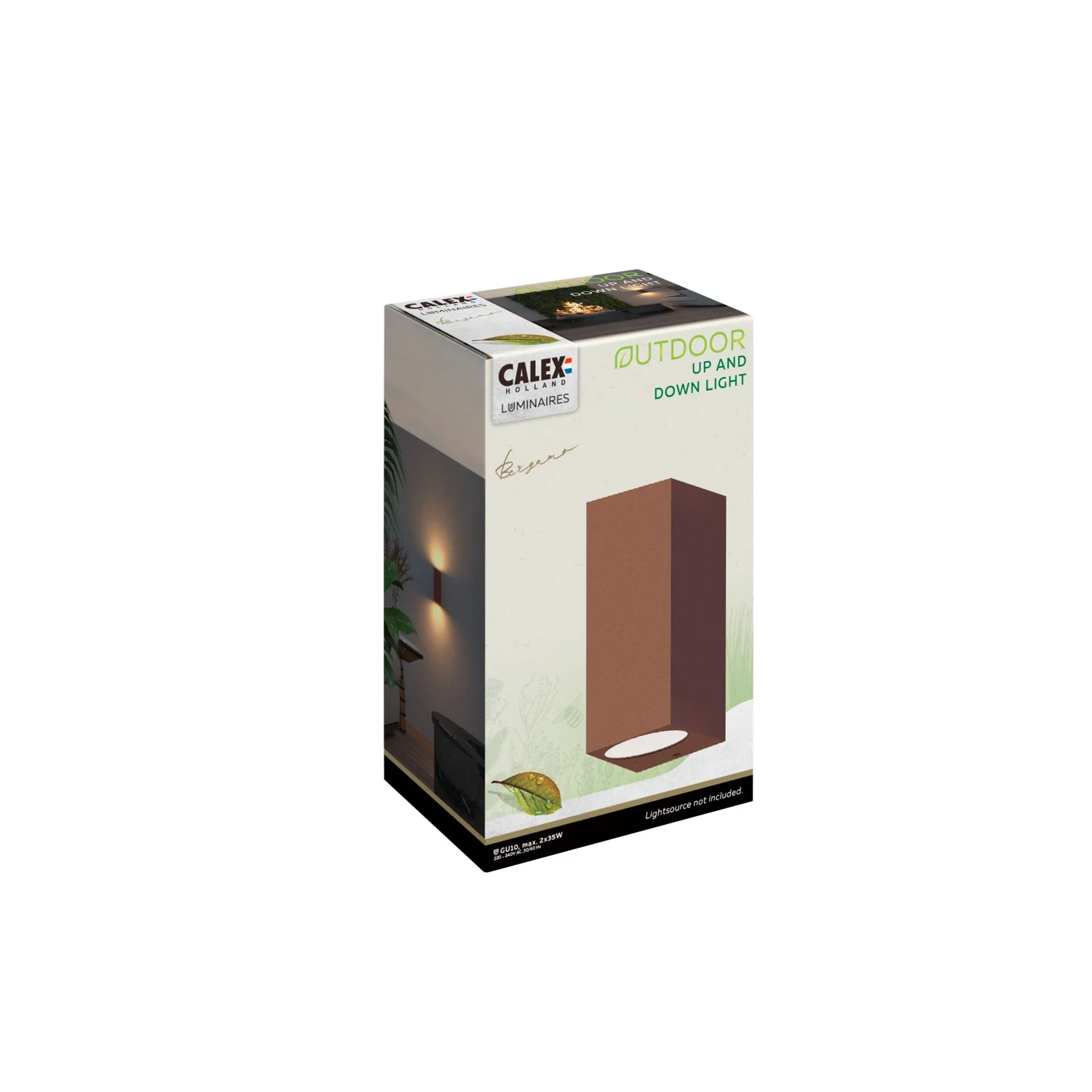 Calex Bergamo Wall Light - Up & Down - 2x GU10 - Rust - Image 3