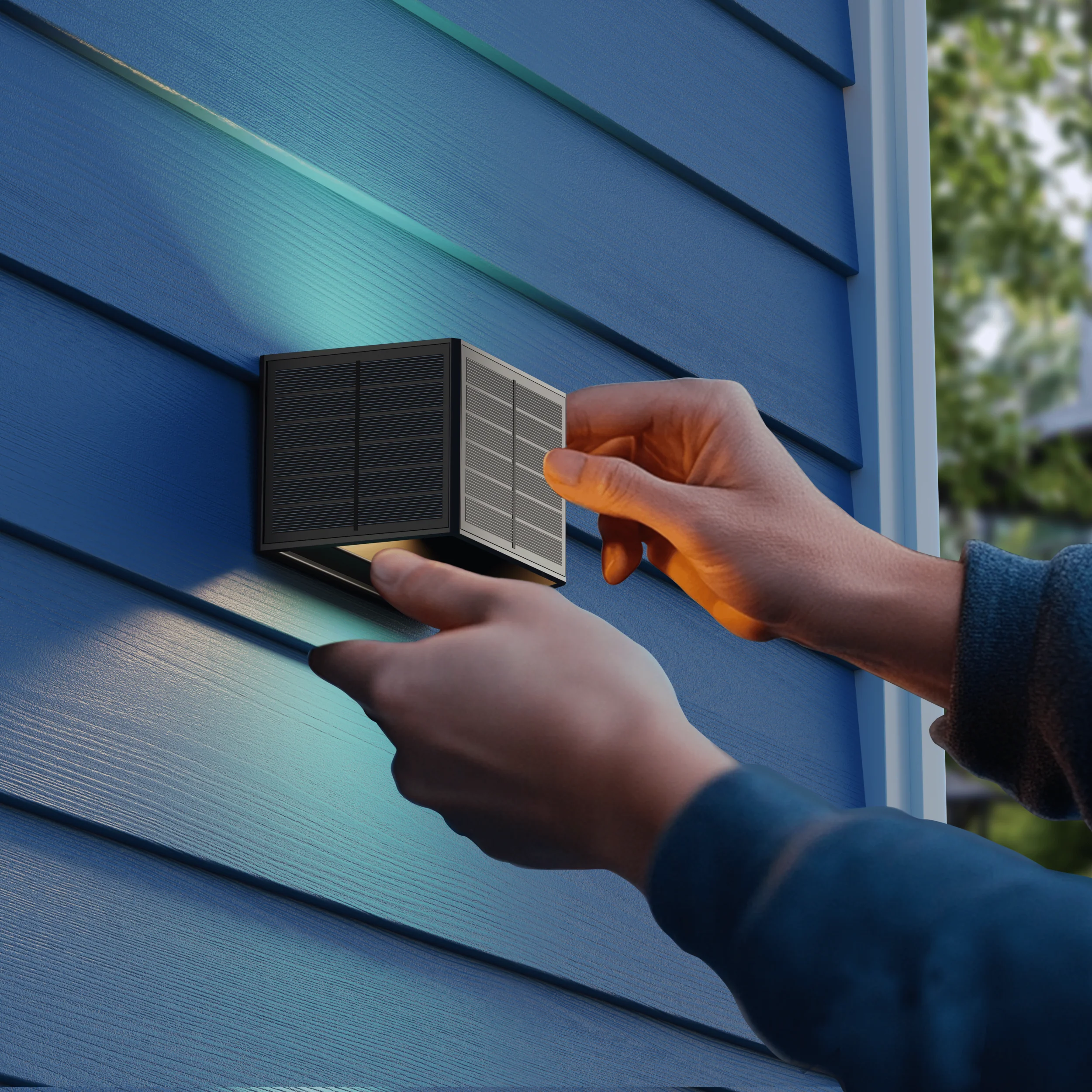 Calex Caserta Solar Wall Light - Up & Down - Black - Image 5