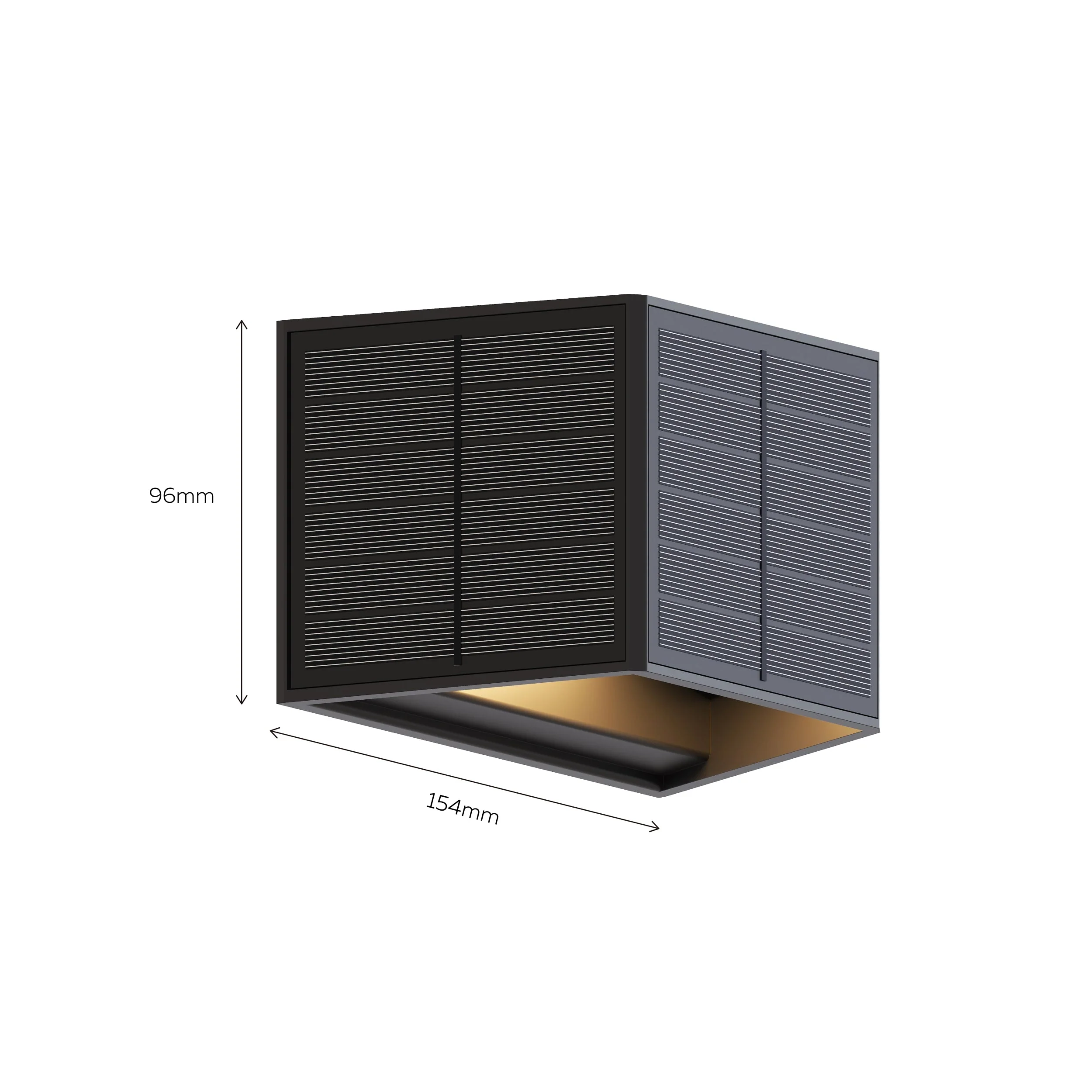 Calex Caserta Solar Wall Light - Up & Down - Black - Image 7