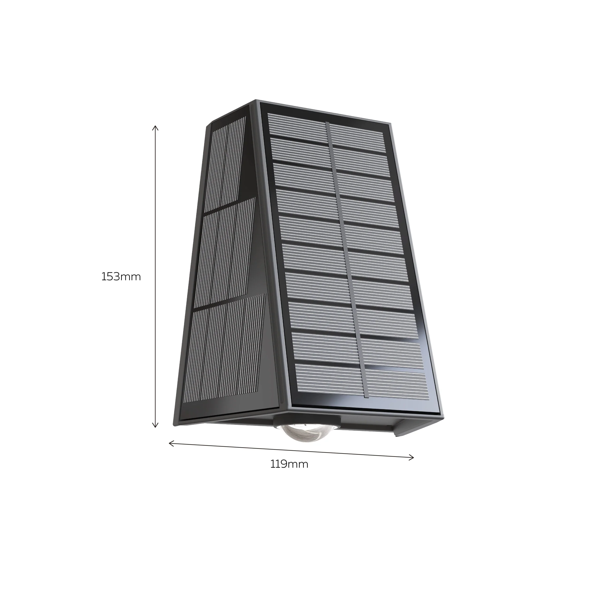 Calex Matera Solar Wall Light - Up & Down - Black - Image 7