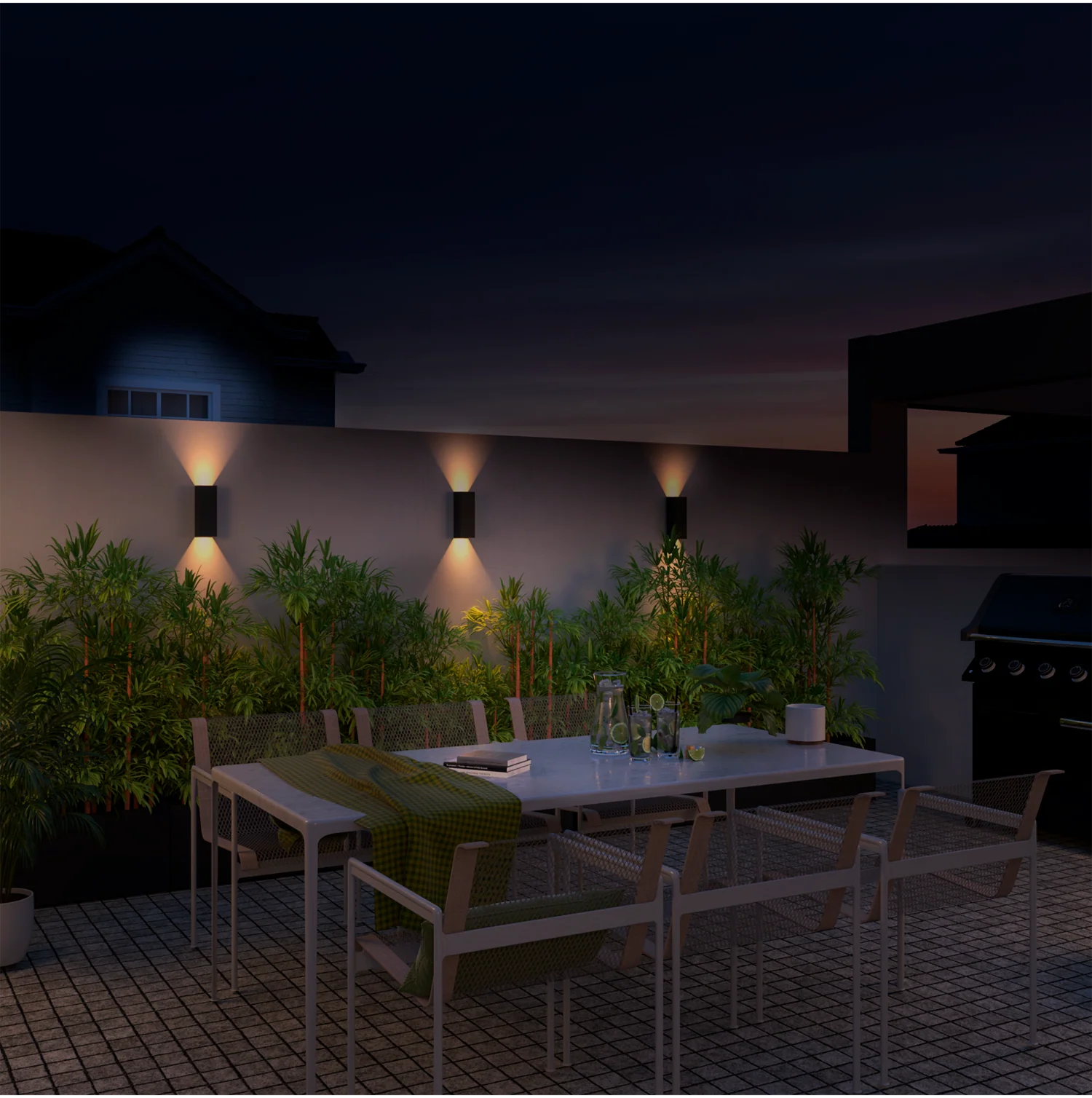 Calex Milan LED Wall Light - Up & Down - Black - Image 4
