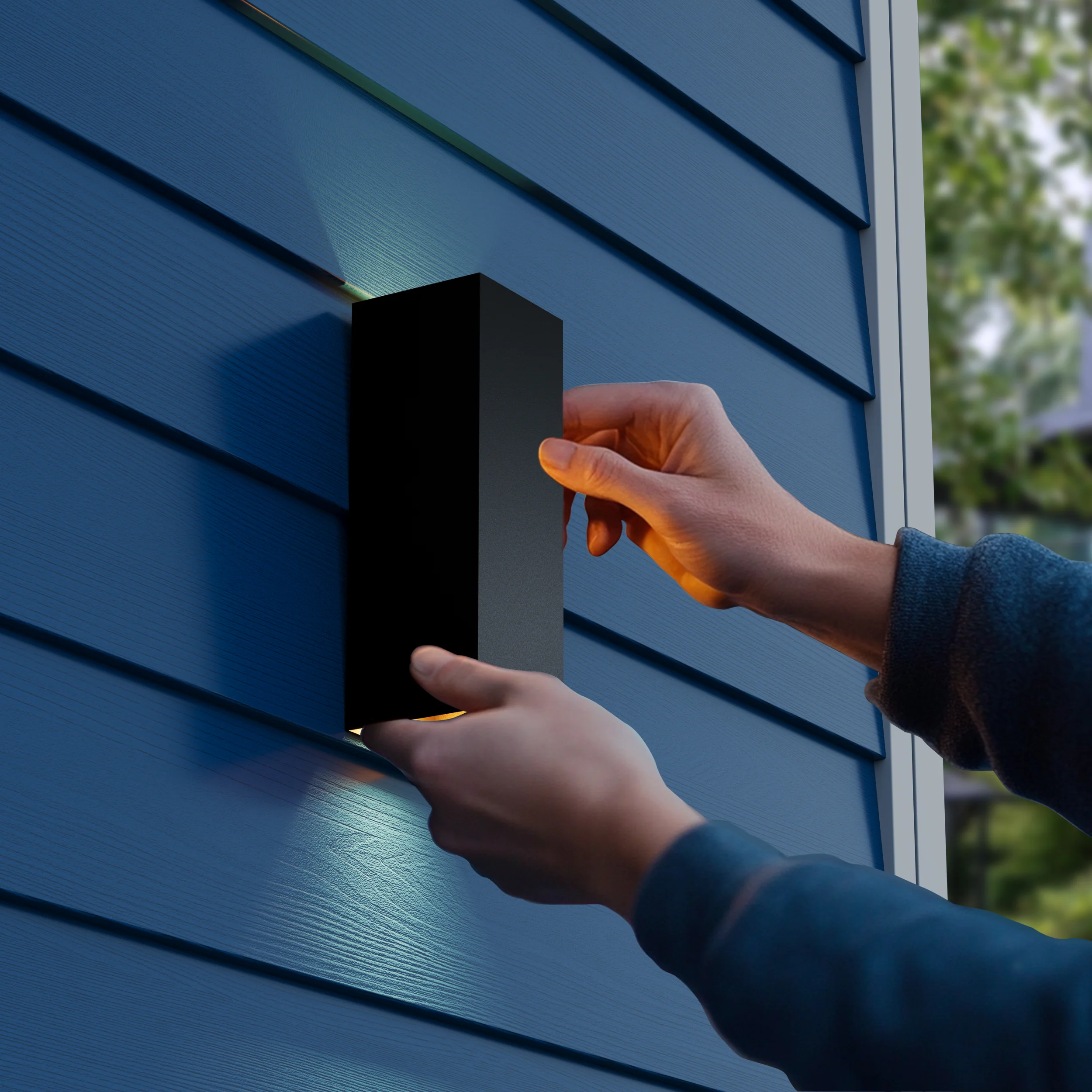 Calex Milan LED Wall Light - Up & Down - Black - Image 6