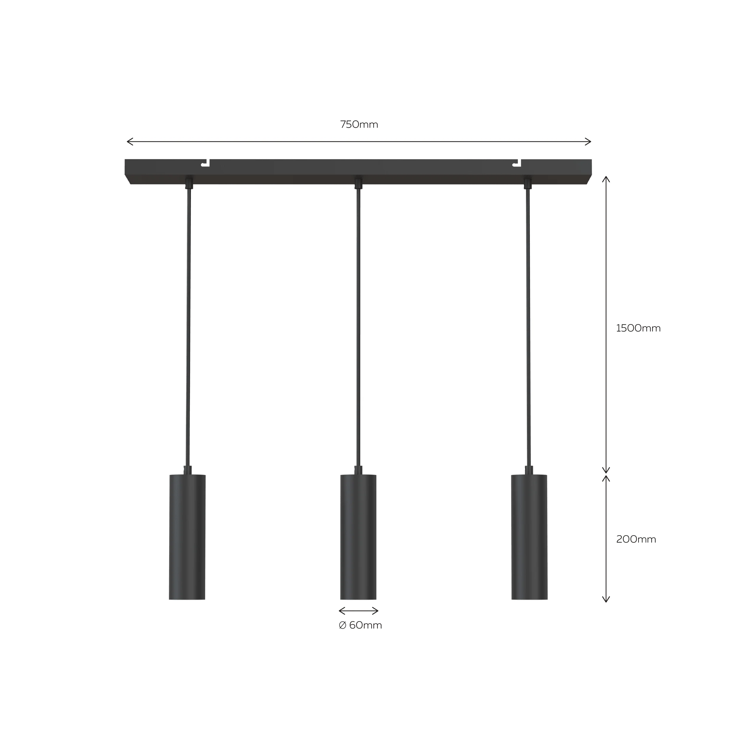 Calex Pendel 3 Lights - GU10 - Black - Image 5