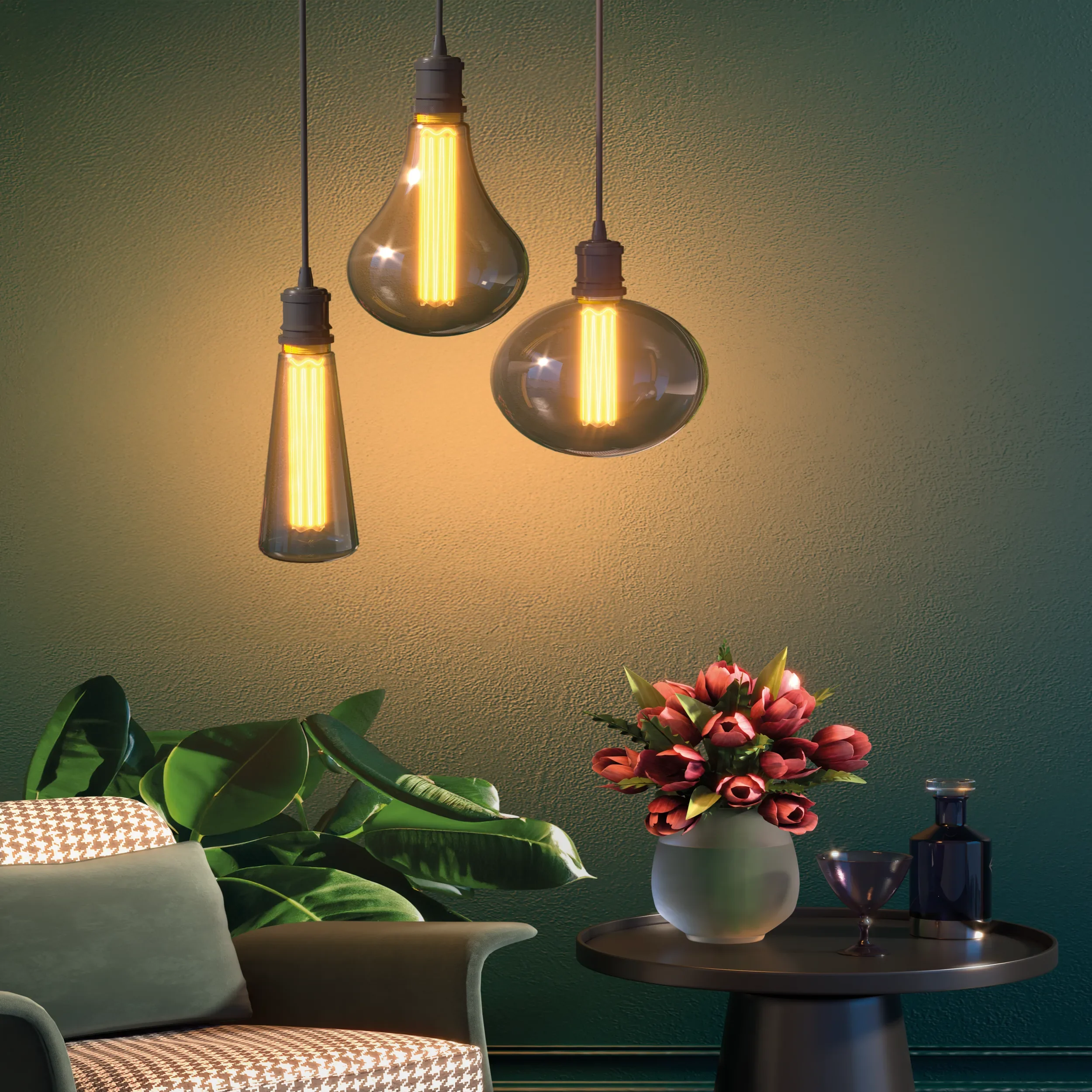 Calex Royal Kalmar Bulb - E27 - Filament - Titanium - Image 3