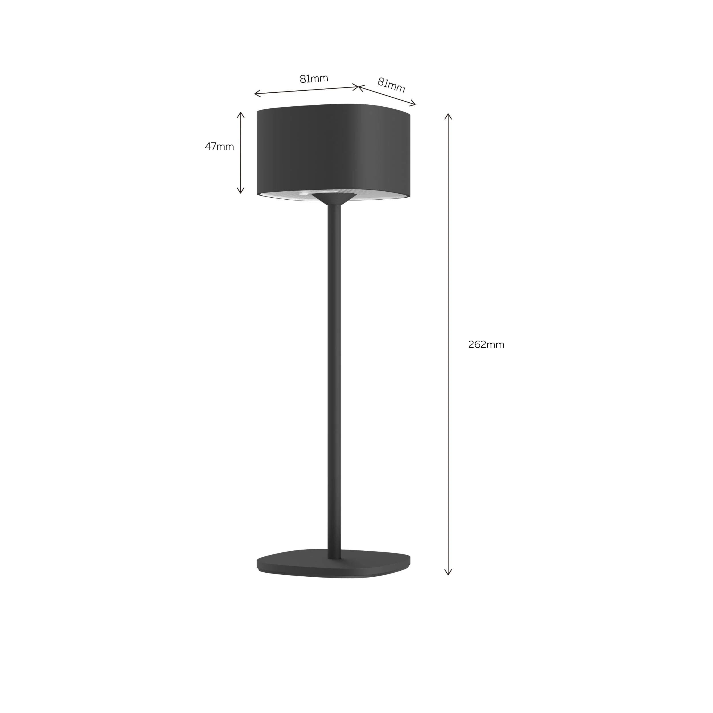 Calex Serino Table Light - Battery - Black - Image 6