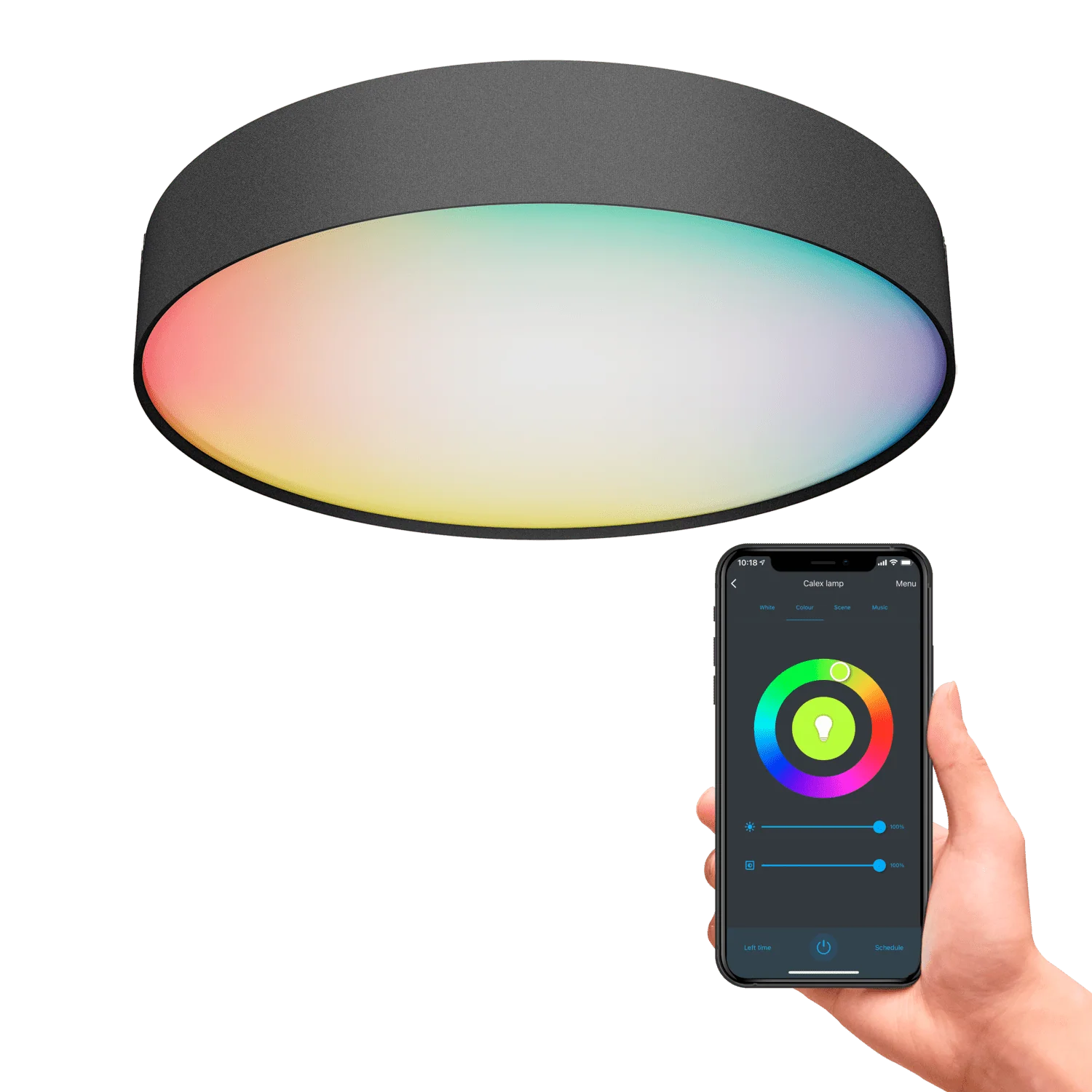 Calex Smart Ceiling Light 40cm - RGB + CCT - Image 3