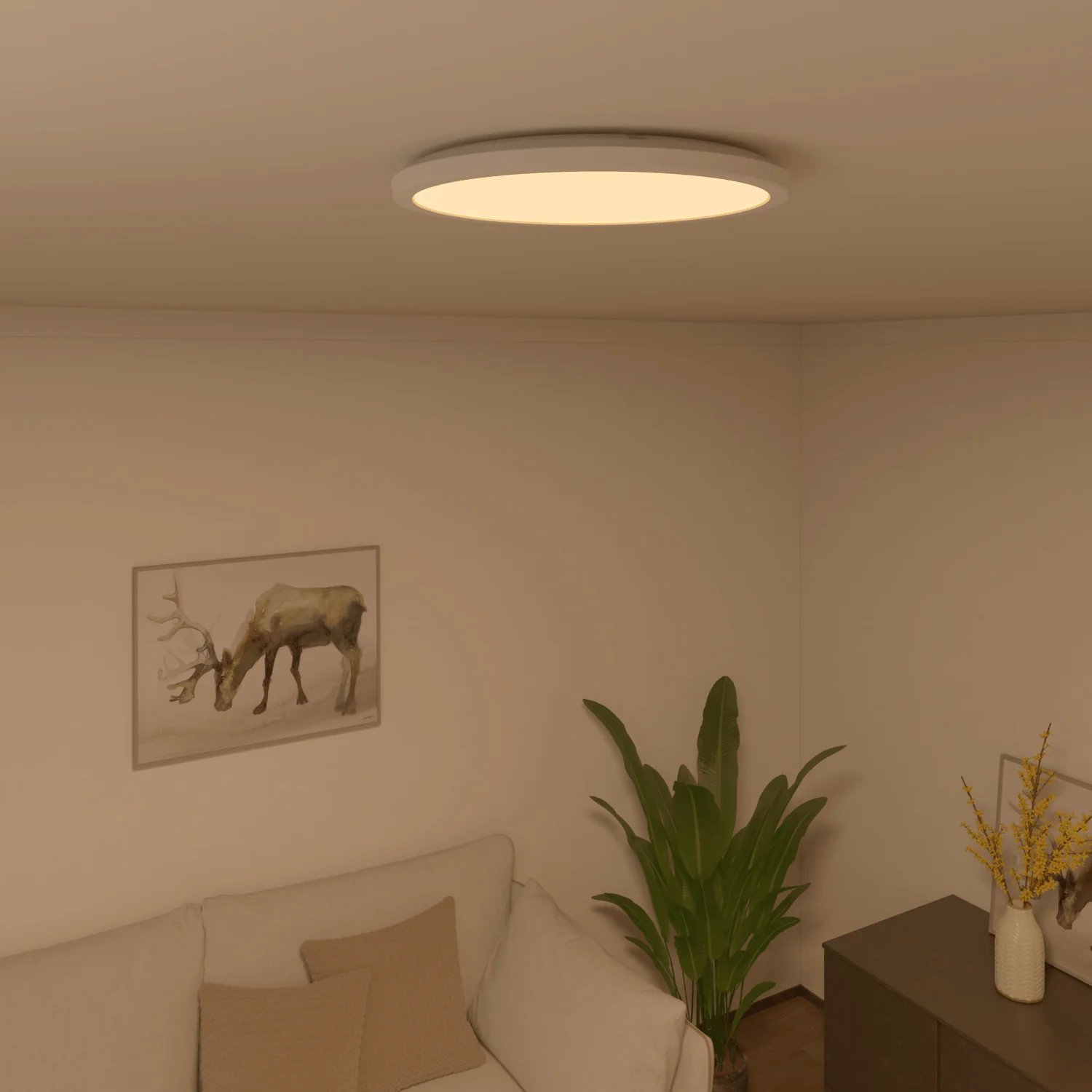 Calex Smart Halo Ceiling Light - 30cm - RGB + CCT - White - Image 5