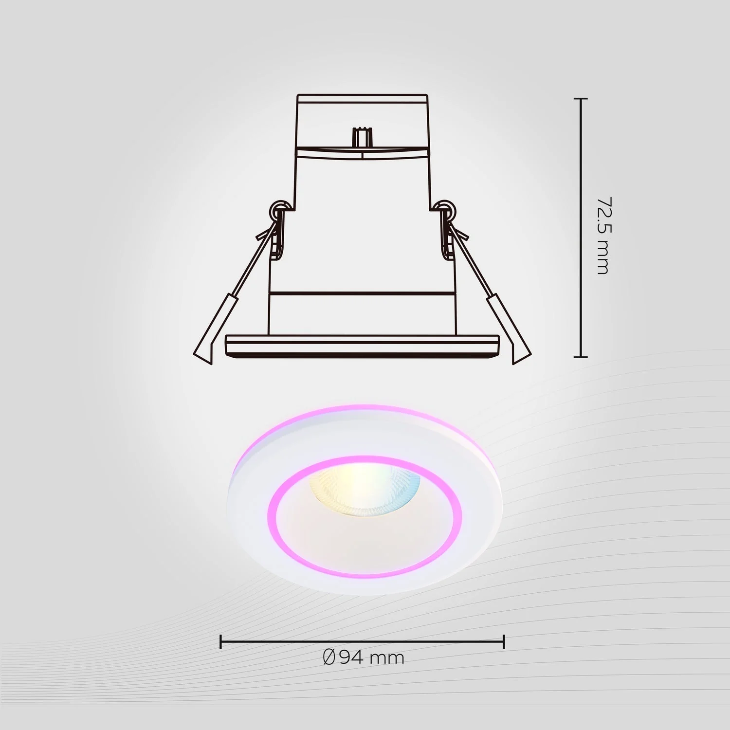 Calex Smart Halo Downlight - RGB + CCT - White - Image 6