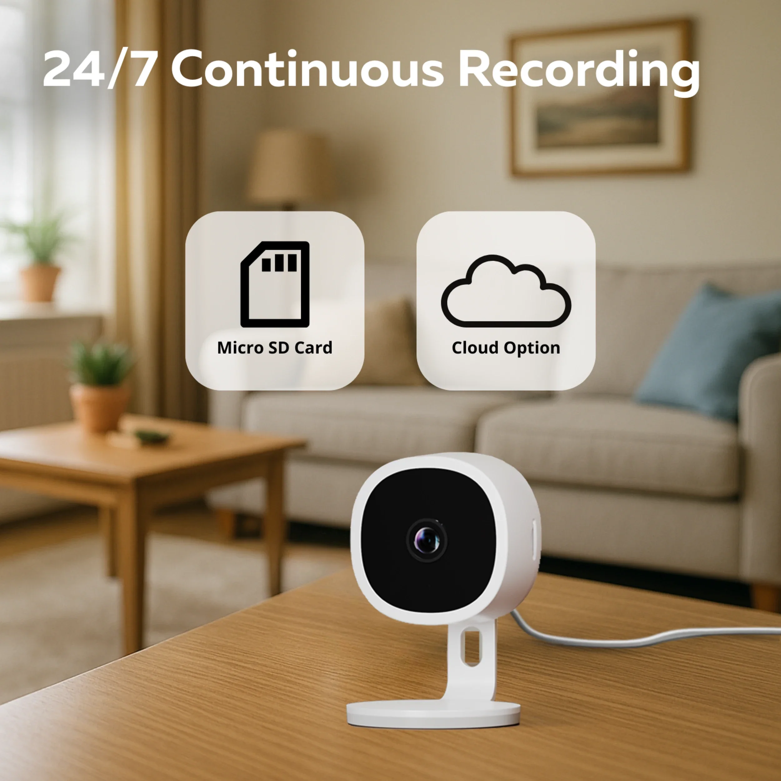 Calex Smart Indoor Camera - 2K - White - Image 5