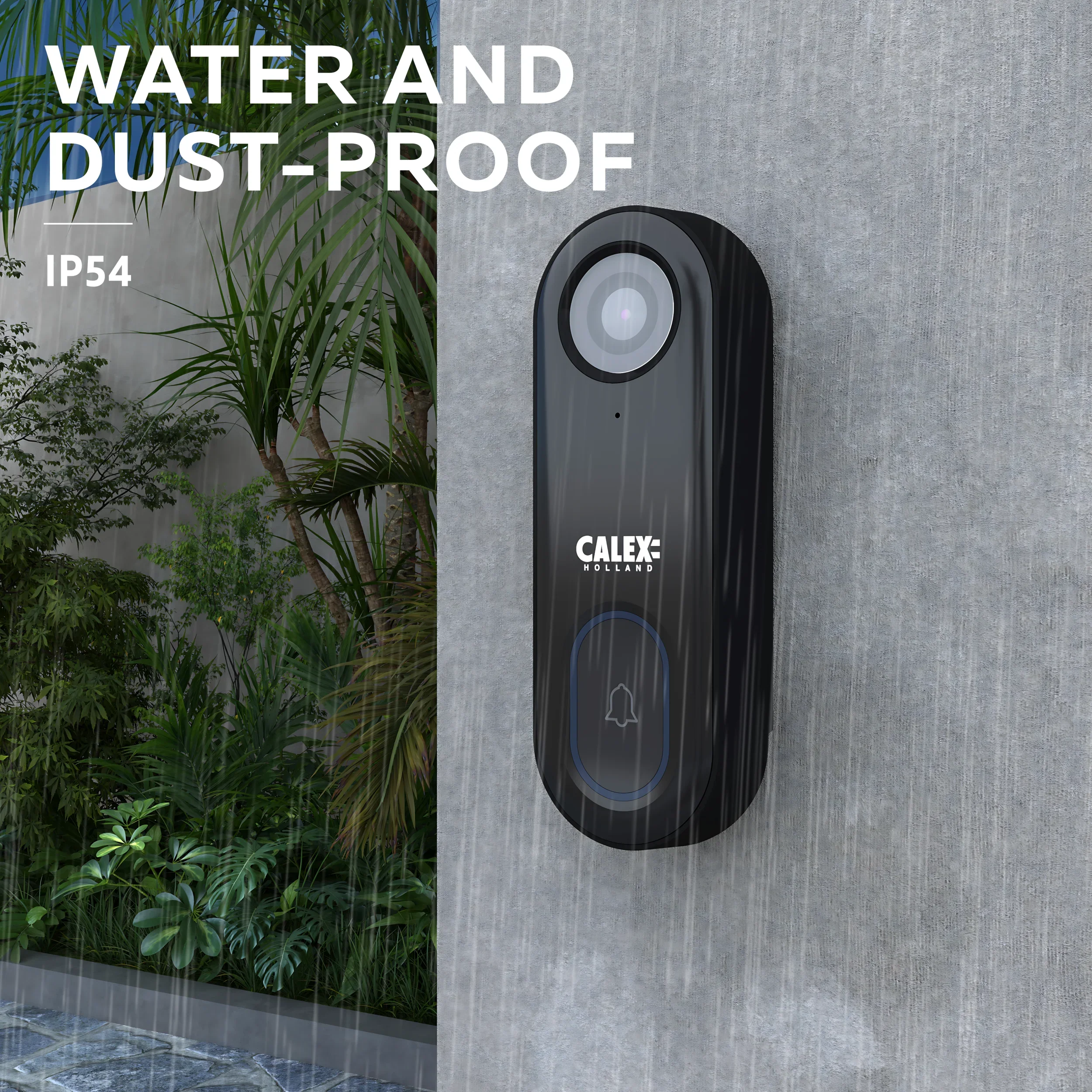 Calex Smart Video Doorbell - 1080P - Black - Image 4