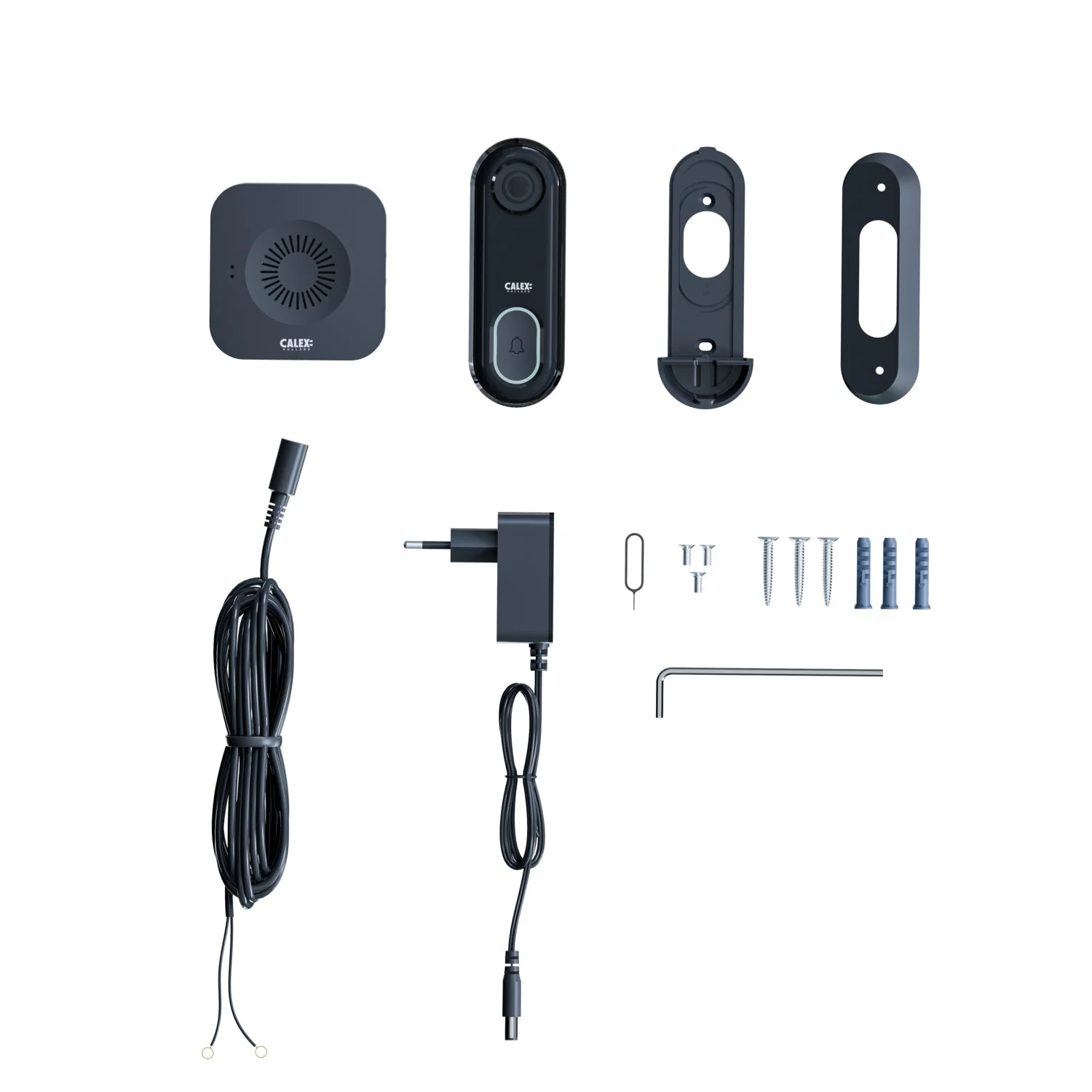 Calex Smart Video Doorbell - 1080P - Black - Image 9