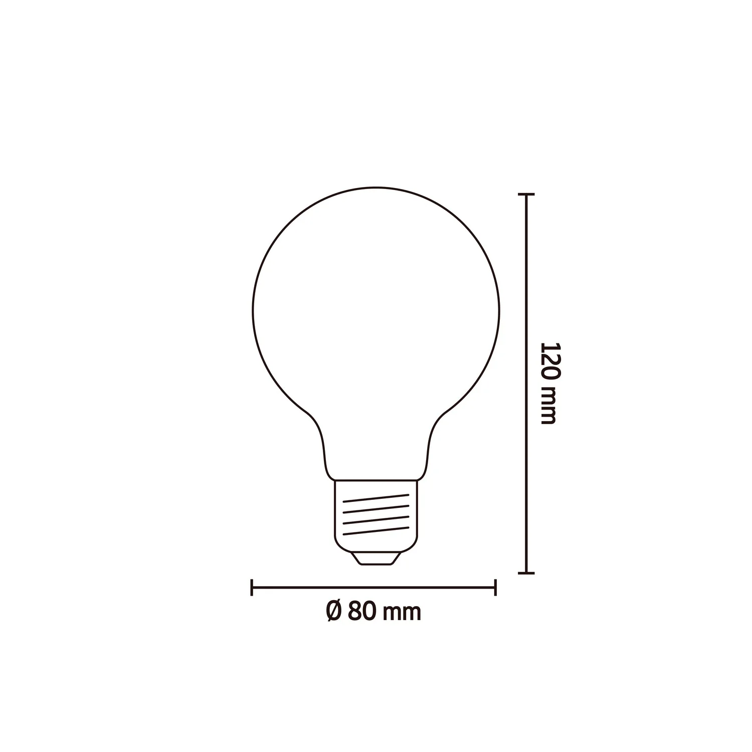 Calex Spiral Filament LED Bulb - E27 - G80 - Gold - Image 3