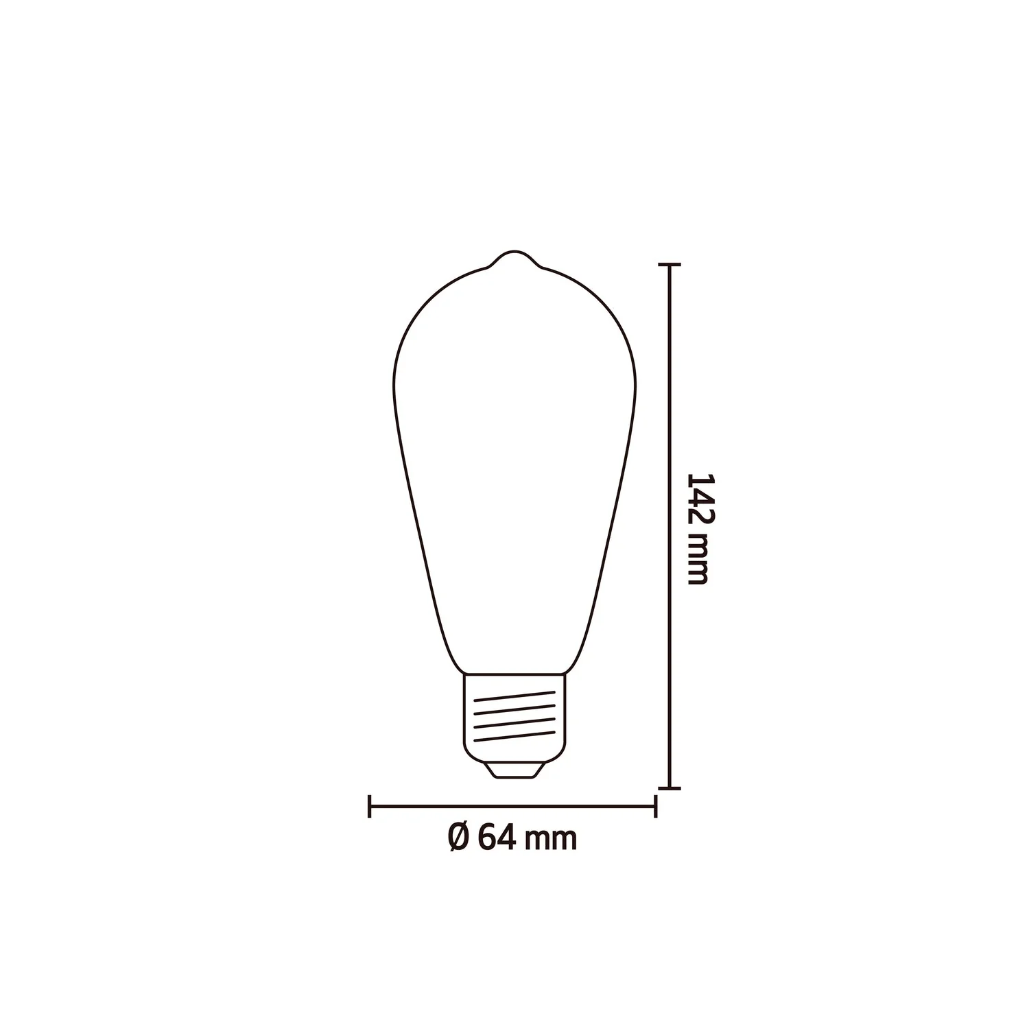 Calex Spiral Filament LED Bulb - E27 - ST64 - Titanium - Image 5