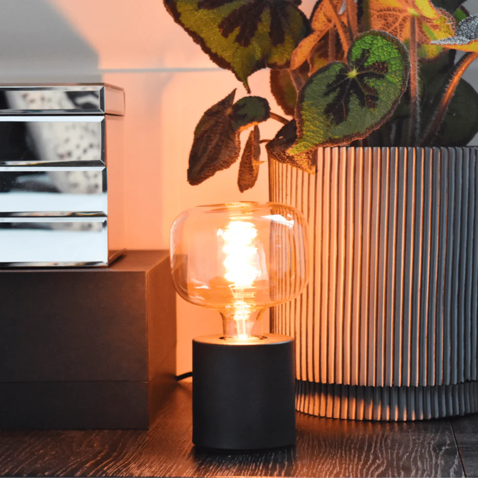 Calex Table Lamp Round - E27 - Black - Image 3