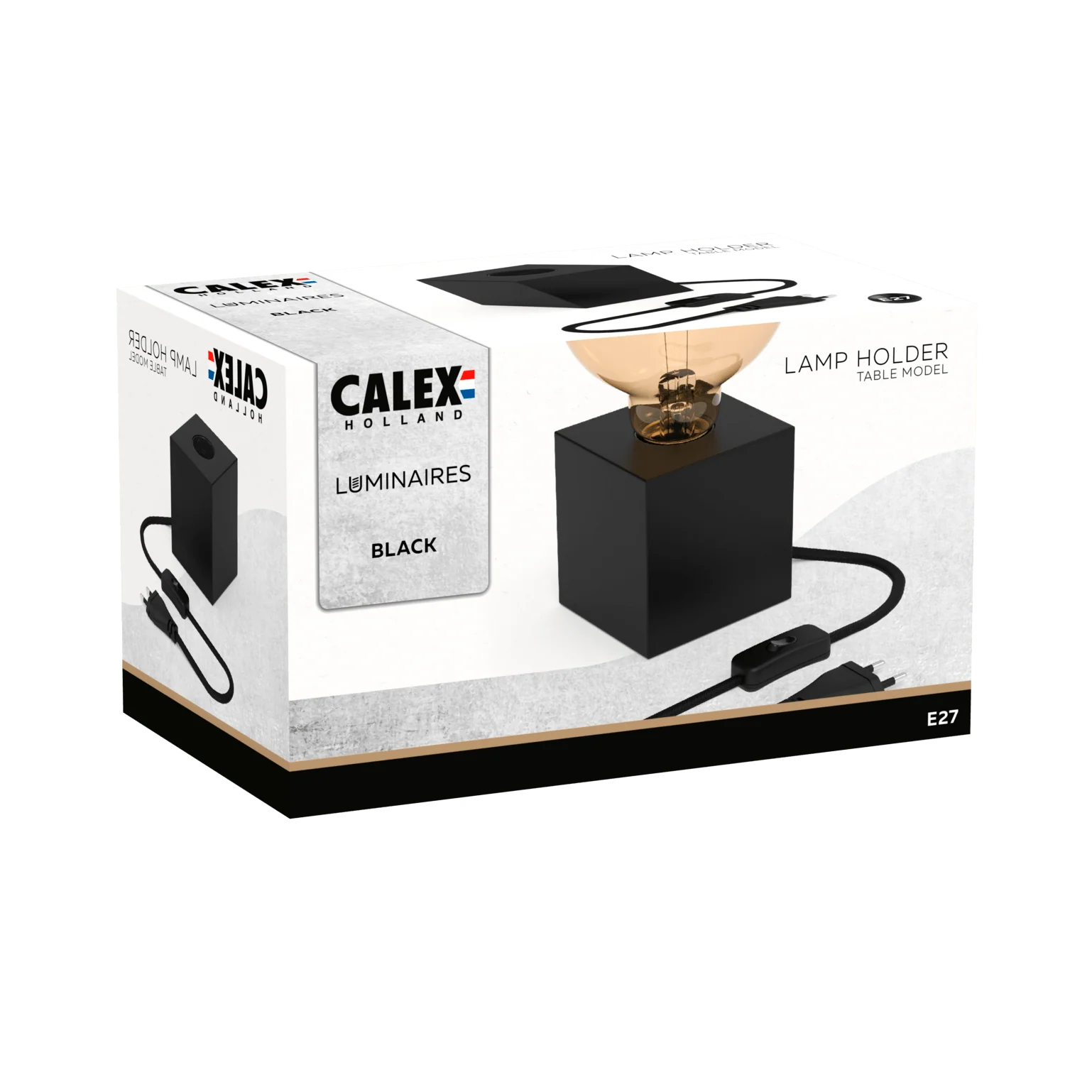 Calex Table Lamp Square - E27 - Black - Image 3