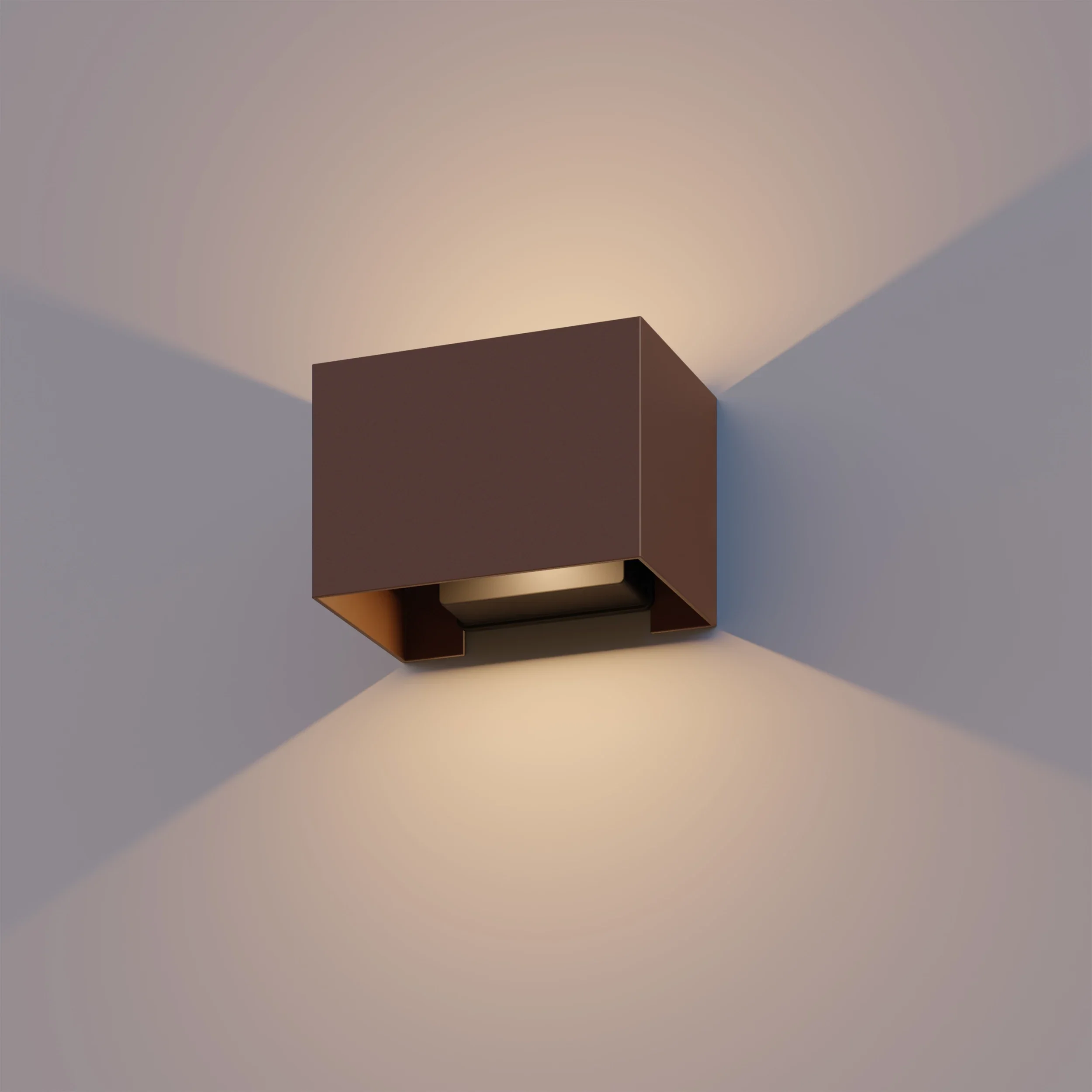 Calex Venice LED Wall Light - Up & Down - Rust - Image 4