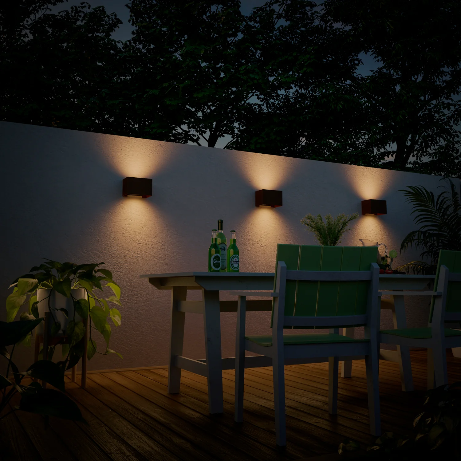 Calex Venice LED Wall Light - Up & Down - Rust - Image 5